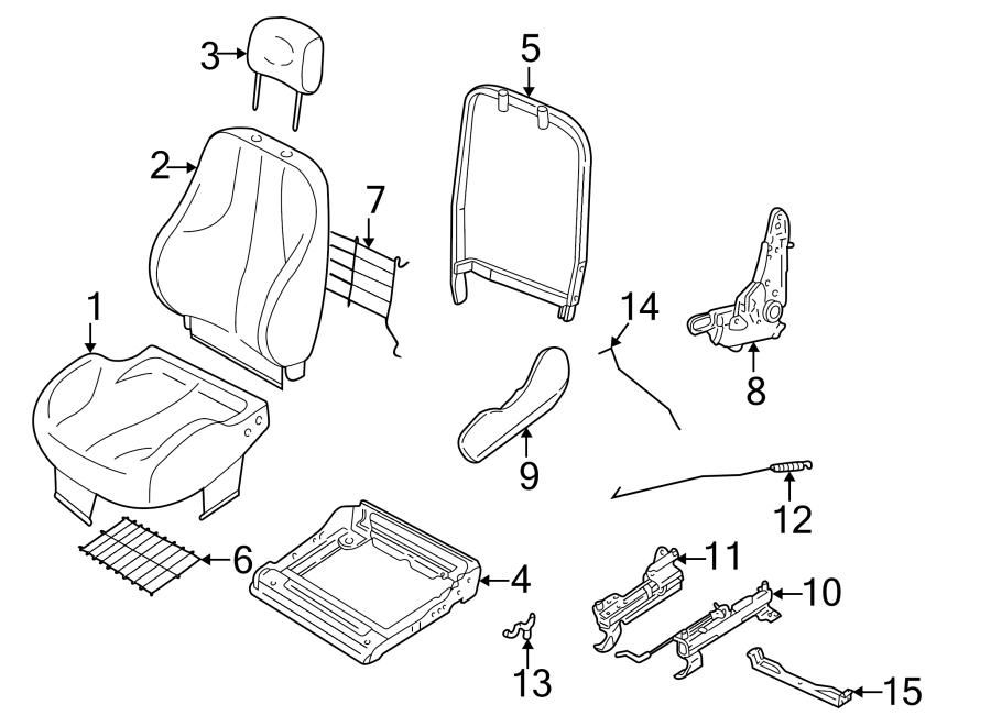 Chevrolet Cavalier Seat Back Cushion Cover. DRIVER SEAT - 22649741 | GM ...