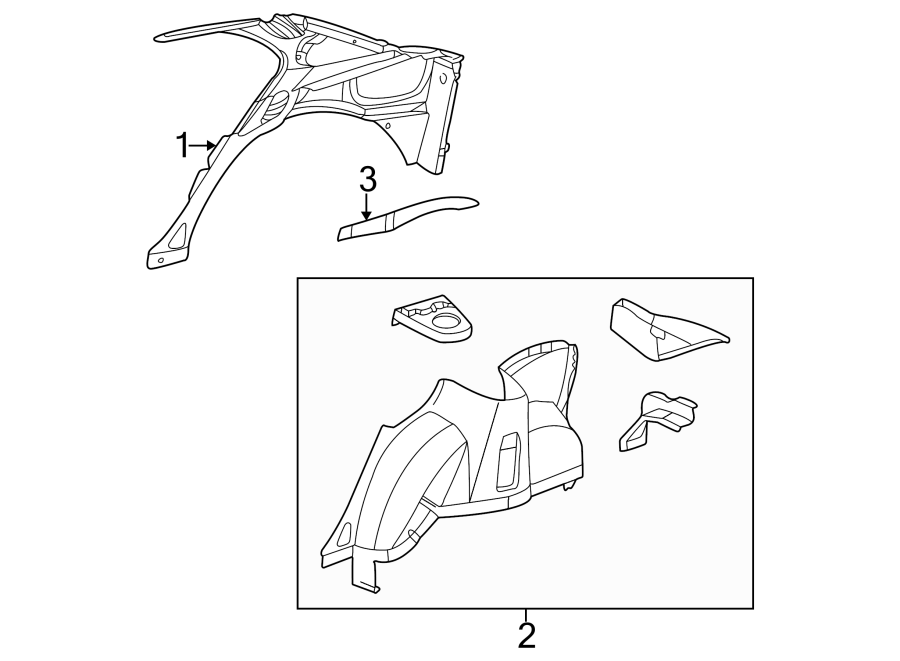 QUARTER PANEL. INNER STRUCTURE.