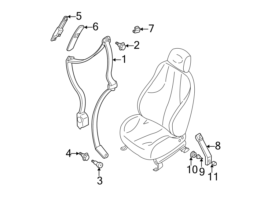 3RESTRAINT SYSTEMS. FRONT SEAT BELTS.https://images.simplepart.com/images/parts/motor/fullsize/CL95914.png