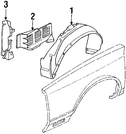 FENDER. SPLASH SHIELDS. Diagram