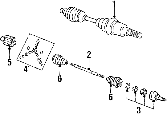 Diagram FRONT SUSPENSION. AXLE SHAFT. for your 2004 Chevrolet Blazer LS Sport Utility  