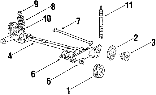 Diagram REAR SUSPENSION. BRAKE COMPONENTS. SUSPENSION COMPONENTS. for your 2014 GMC Sierra 2500 HD 6.0L Vortec V8 CNG A/T 4WD WT Standard Cab Pickup 