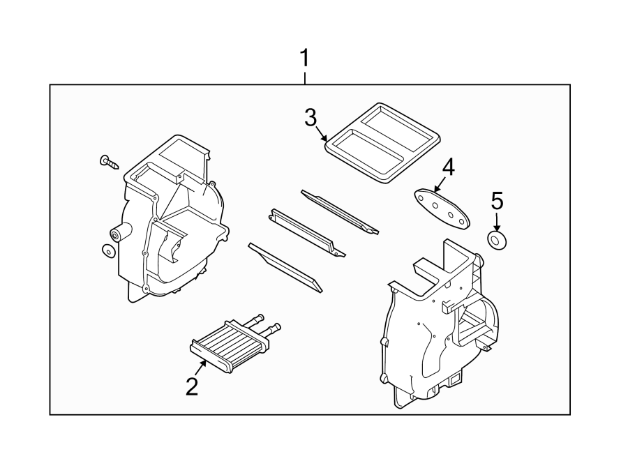 Diagram AIR CONDITIONER & HEATER. HEATER COMPONENTS. for your 2016 Buick Enclave    