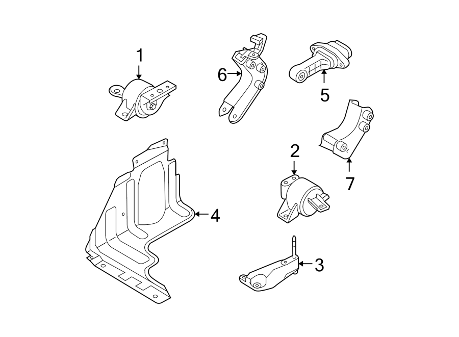 Diagram ENGINE / TRANSAXLE. ENGINE & TRANS MOUNTING. for your 2002 Chevrolet Camaro   