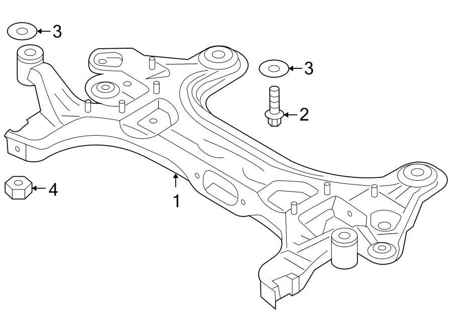 Diagram FRONT SUSPENSION. SUSPENSION MOUNTING. for your 2014 Chevrolet Camaro 3.6L V6 A/T LT Convertible 