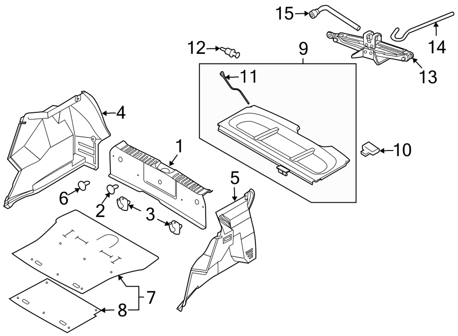 Diagram REAR BODY & FLOOR. INTERIOR TRIM. for your 2013 Chevrolet Express 2500   