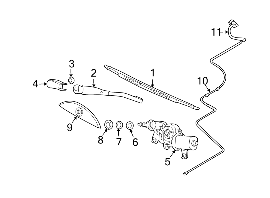 LIFT GATE. WIPER & WASHER COMPONENTS.