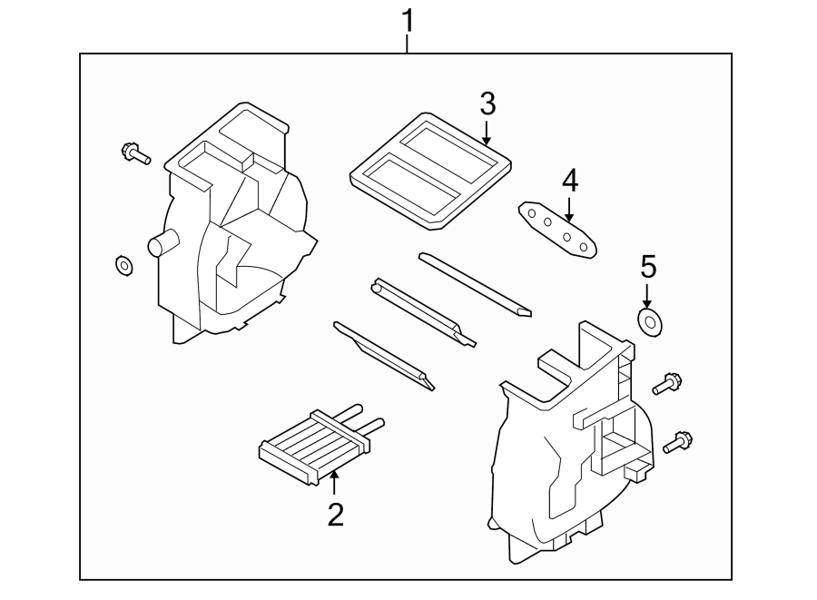 Diagram AIR CONDITIONER & HEATER. HEATER COMPONENTS. for your 2016 Buick Enclave    