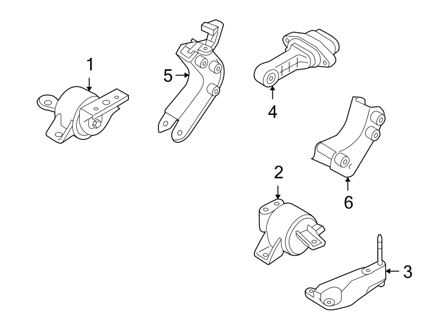 Diagram ENGINE / TRANSAXLE. ENGINE & TRANS MOUNTING. for your 2021 Chevrolet Camaro LT Coupe 2.0L Ecotec A/T 