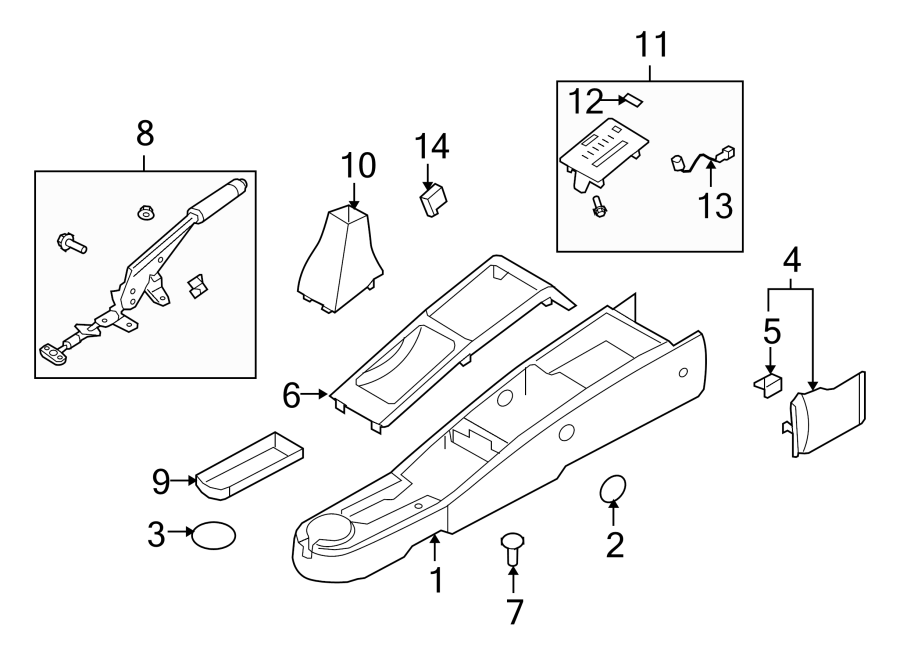 Diagram CONSOLE. for your 2021 Chevrolet Spark 1.4L Ecotec M/T LT Hatchback 