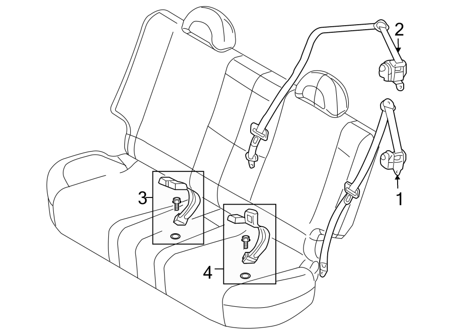 RESTRAINT SYSTEMS. REAR SEAT BELTS.