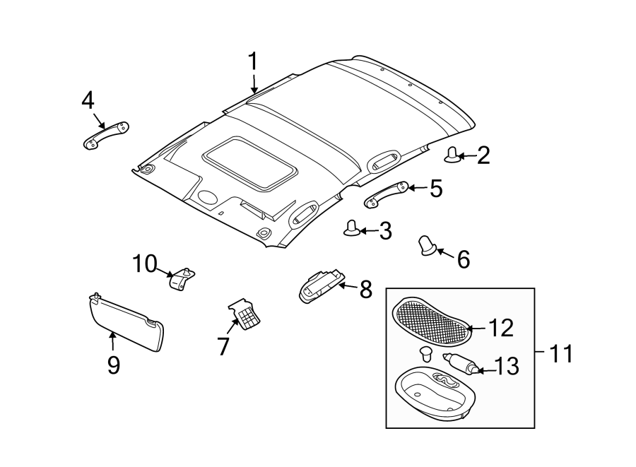 Diagram INTERIOR TRIM. for your 2005 Chevrolet Colorado   