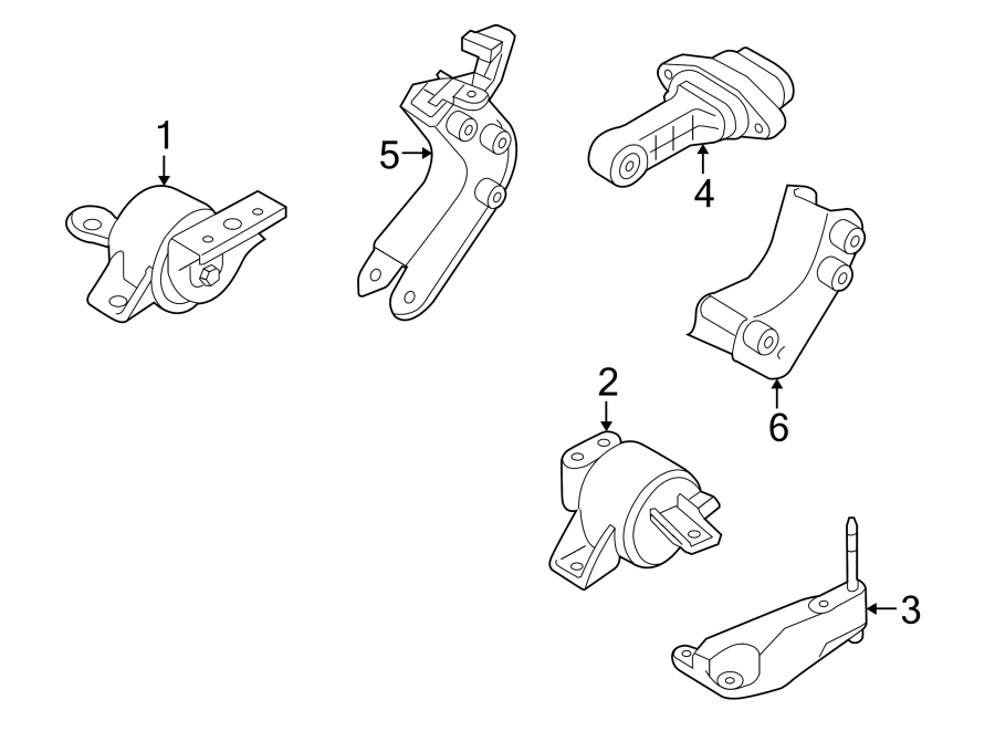 Diagram ENGINE / TRANSAXLE. ENGINE & TRANS MOUNTING. for your 2021 Chevrolet Camaro LT Coupe 2.0L Ecotec A/T 