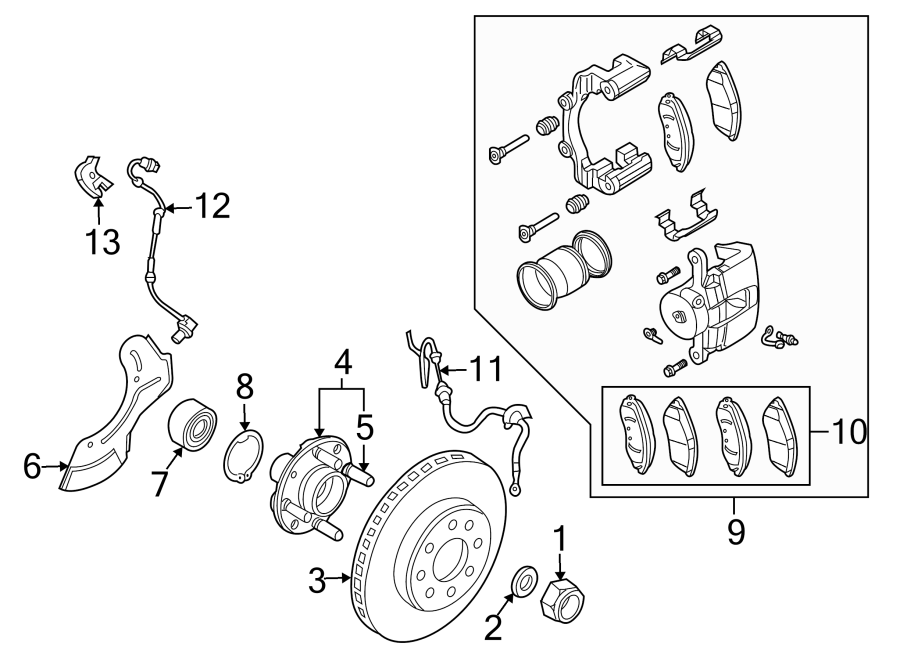 Diagram FRONT SUSPENSION. BRAKE COMPONENTS. for your 2002 GMC Sierra 2500 HD 6.6L Duramax V8 DIESEL M/T 4WD Base Standard Cab Pickup Fleetside 