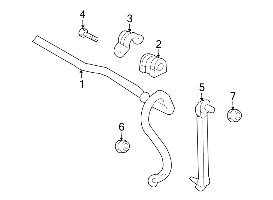 Diagram FRONT SUSPENSION. STABILIZER BAR & COMPONENTS. for your 2002 GMC Sierra 2500 HD 6.0L Vortec V8 BI-FUEL A/T RWD Base Standard Cab Pickup Fleetside 