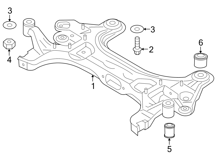 Diagram FRONT SUSPENSION. SUSPENSION MOUNTING. for your 2011 GMC Sierra 2500 HD 6.6L Duramax V8 DIESEL A/T RWD WT Extended Cab Pickup Fleetside 