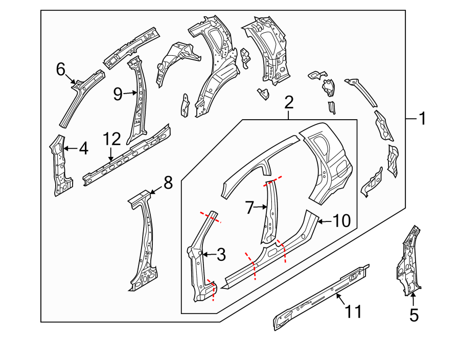 8PILLARS. ROCKER & FLOOR. CENTER PILLAR. HINGE PILLAR. UNISIDE.https://images.simplepart.com/images/parts/motor/fullsize/CN09350.png