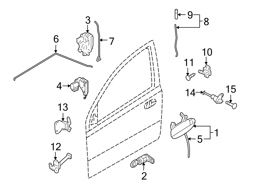 14FRONT DOOR. LOCK & HARDWARE.https://images.simplepart.com/images/parts/motor/fullsize/CN09390.png