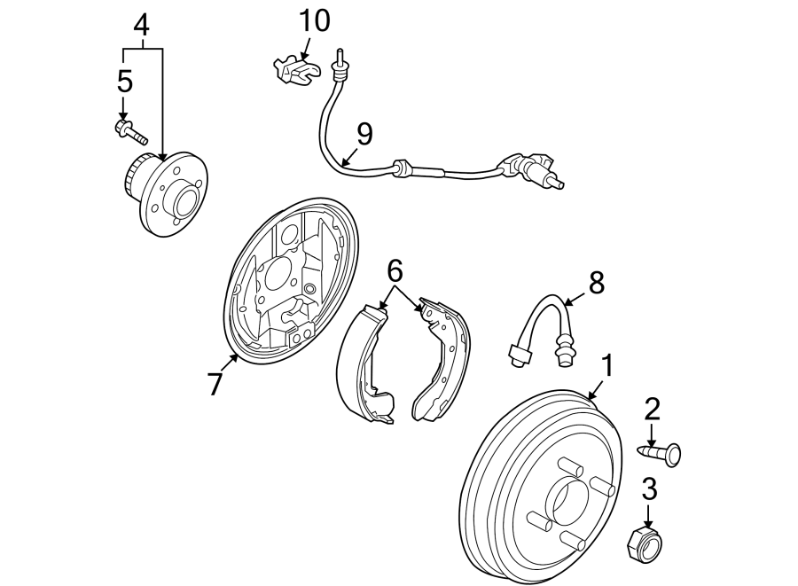 Diagram REAR SUSPENSION. BRAKE COMPONENTS. for your 2021 GMC Savana 2500 LT Standard Passenger Van 4.3L Vortec V6 FLEX A/T 