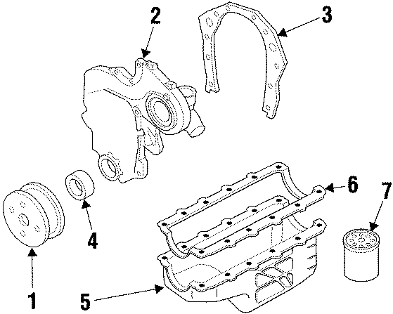 Diagram ENGINE / TRANSAXLE. ENGINE PARTS. for your 2005 Chevrolet Cavalier   