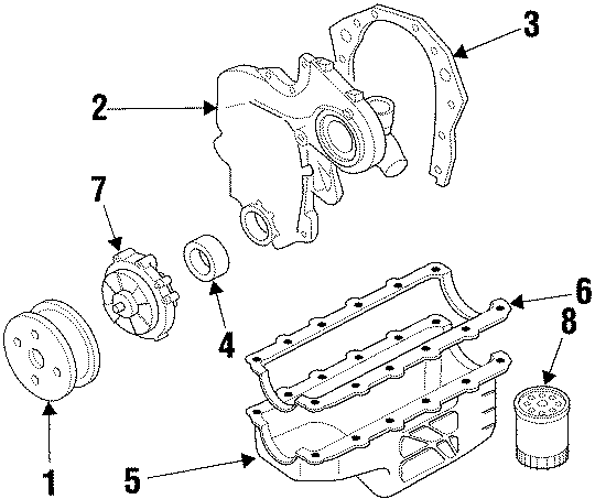 Diagram ENGINE / TRANSAXLE. ENGINE PARTS. for your 2005 Chevrolet Cavalier   