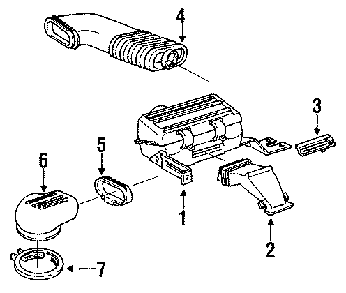 Diagram ENGINE / TRANSAXLE. AIR INLET. for your 2020 Chevrolet Spark   