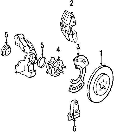 Diagram FRONT SUSPENSION. BRAKE COMPONENTS. for your 2021 GMC Sierra 2500 HD   