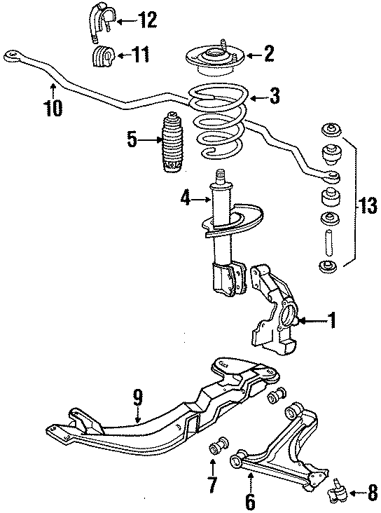 Diagram FRONT SUSPENSION. STABILIZER BAR & COMPONENTS. SUSPENSION COMPONENTS. for your 2017 GMC Sierra 2500 HD 6.6L Duramax V8 DIESEL A/T RWD SLE Crew Cab Pickup 