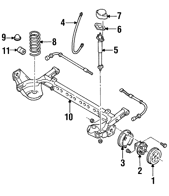 Diagram REAR SUSPENSION. BRAKE COMPONENTS. SUSPENSION COMPONENTS. for your 2017 GMC Sierra 2500 HD 6.6L Duramax V8 DIESEL A/T RWD SLT Crew Cab Pickup 