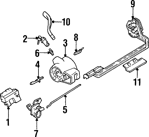 Diagram STEERING COLUMN. SHROUD. SWITCHES & LEVERS. for your 2005 Chevrolet Impala   