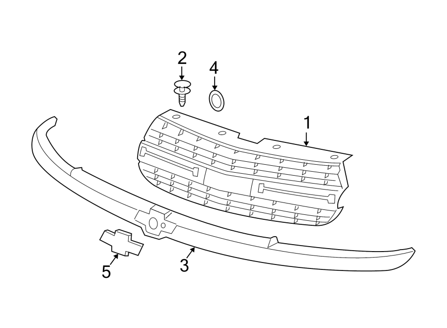 Diagram GRILLE & COMPONENTS. for your Cadillac ATS  