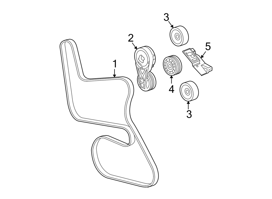 Diagram BELTS & PULLEYS. for your 2012 GMC Sierra 2500 HD 6.6L Duramax V8 DIESEL A/T 4WD WT Extended Cab Pickup Fleetside 