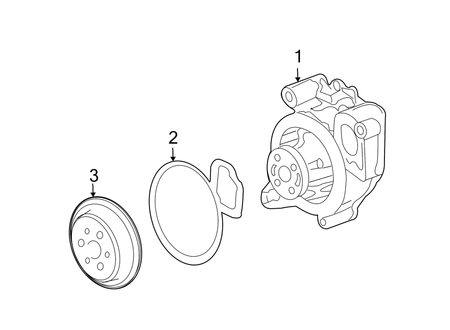 Diagram WATER PUMP. for your 1995 Chevrolet K2500  Base Standard Cab Pickup Fleetside 4.3L Chevrolet V6 A/T 