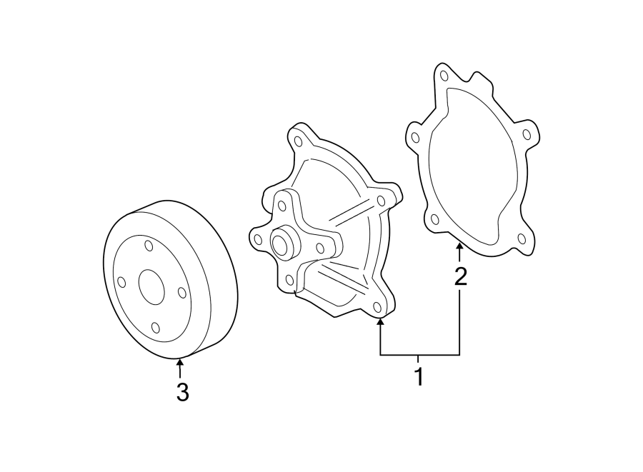 Diagram WATER PUMP. for your 2001 Chevrolet Blazer LT Sport Utility 4.3L Vortec V6 A/T 4WD 