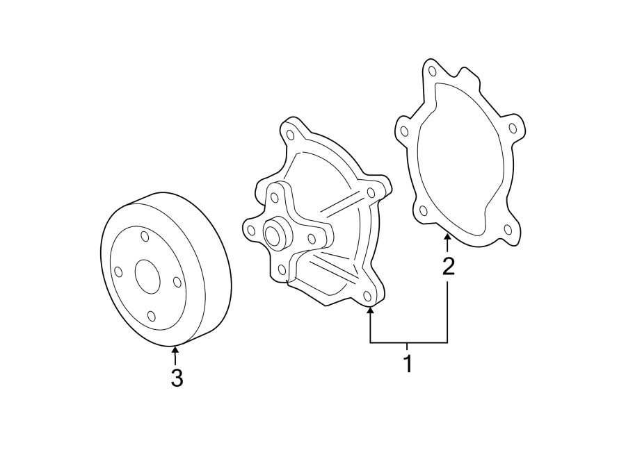 Diagram WATER PUMP. for your 2002 Buick Century   