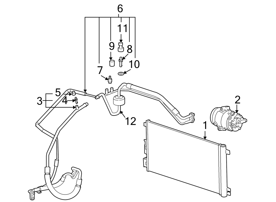 AIR CONDITIONER & HEATER. COMPRESSOR & LINES. CONDENSER. Diagram