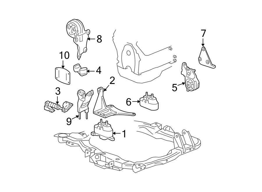 1ENGINE / TRANSAXLE. ENGINE MOUNTING.https://images.simplepart.com/images/parts/motor/fullsize/CP04090.png