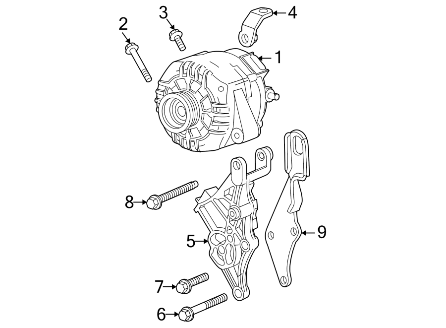 Diagram ALTERNATOR. for your 2021 Chevrolet Camaro LT Coupe 2.0L Ecotec A/T 