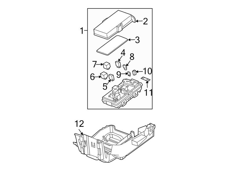 Rear body & floor. Electrical components. Diagram