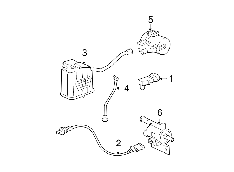 Diagram EMISSION SYSTEM. EMISSION COMPONENTS. for your 2013 Chevrolet Suburban 1500 LTZ Sport Utility 5.3L Vortec V8 FLEX A/T RWD 