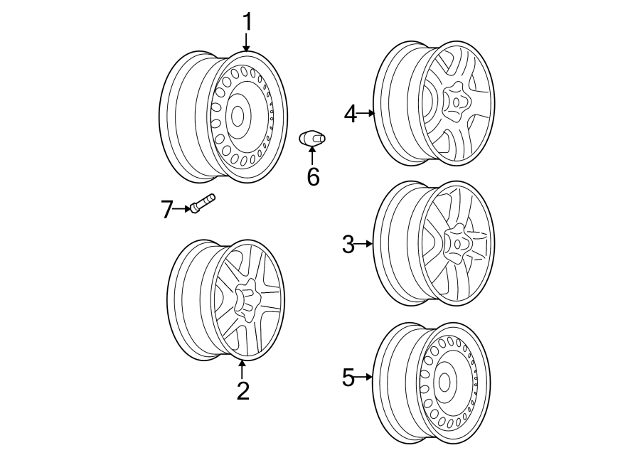 Diagram WHEELS. for your 2005 Chevrolet Classic   