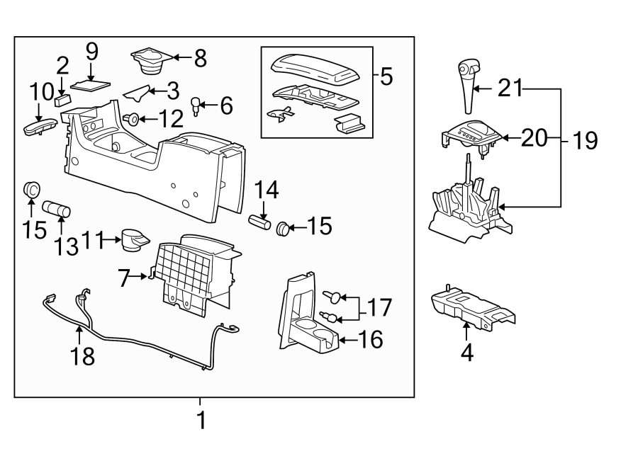 Diagram CONSOLE. for your 2014 Chevrolet Spark   