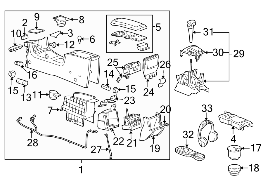 Diagram console. for your 2014 Chevrolet Spark   