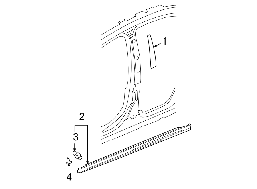 3Pillars. Rocker & floor. Exterior trim.https://images.simplepart.com/images/parts/motor/fullsize/CP04600.png