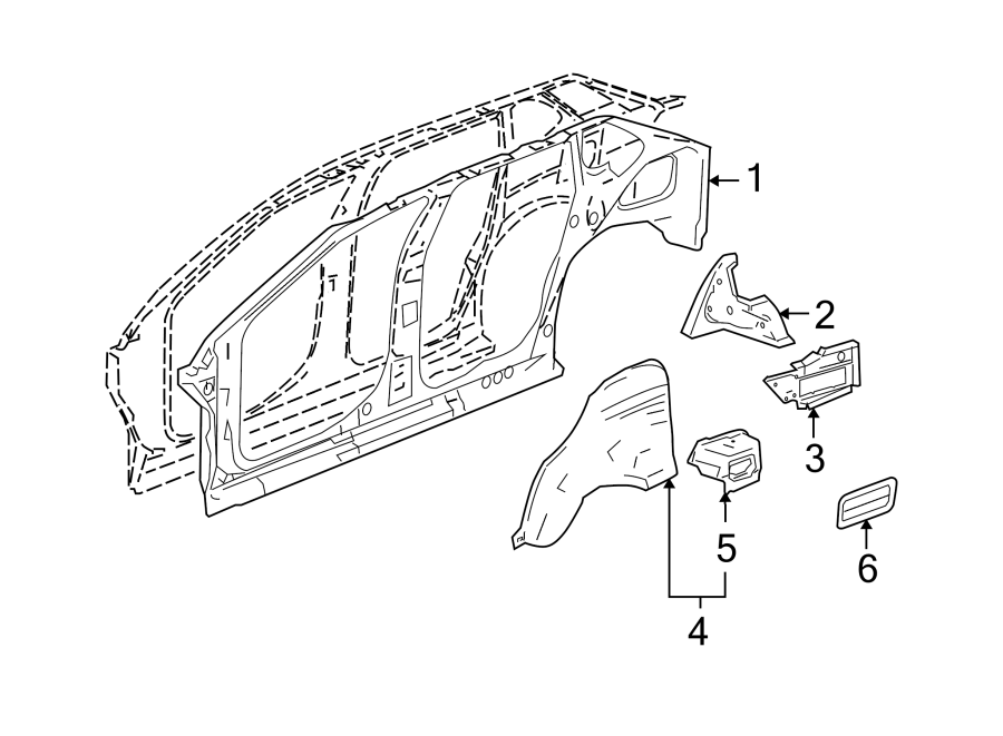 6QUARTER PANEL. INNER STRUCTURE.https://images.simplepart.com/images/parts/motor/fullsize/CP04745.png