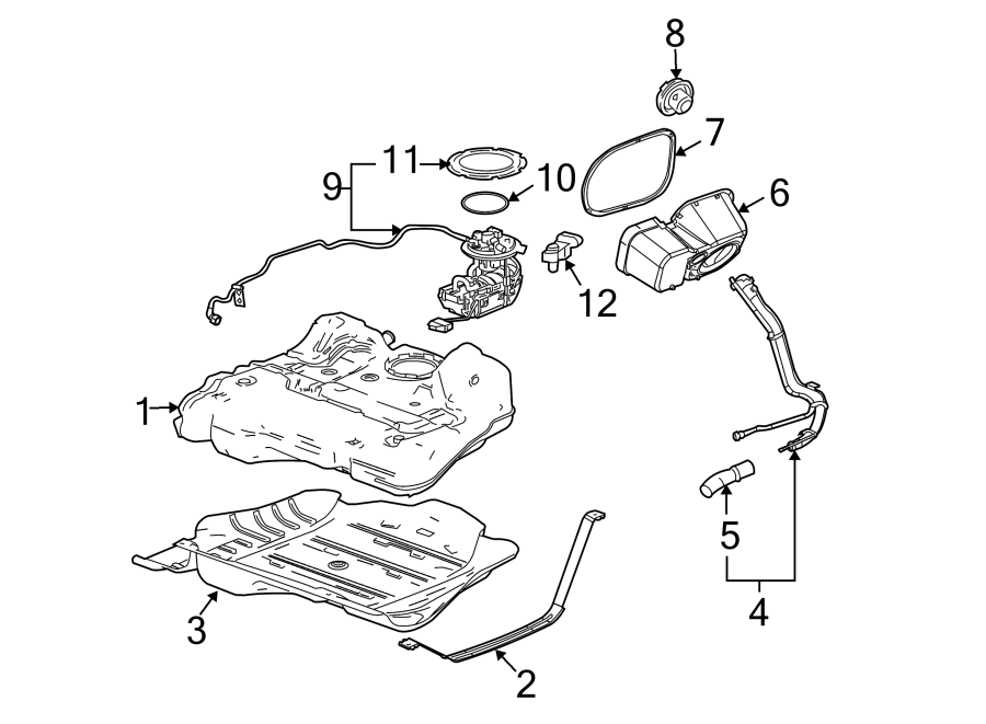 Diagram FUEL SYSTEM COMPONENTS. for your 1991 Buick Century   