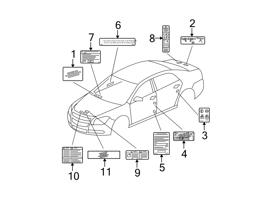 Diagram Information labels. for your 2010 Chevrolet Silverado 3500 HD LTZ Extended Cab Pickup  