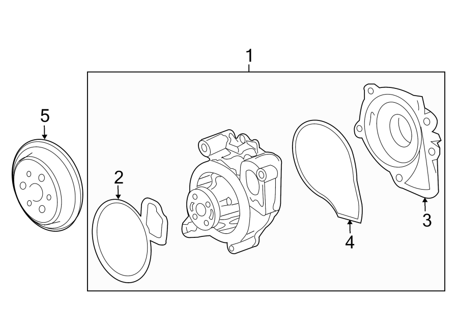 Diagram WATER PUMP. for your 1995 Chevrolet K2500  Base Standard Cab Pickup Fleetside 4.3L Chevrolet V6 A/T 