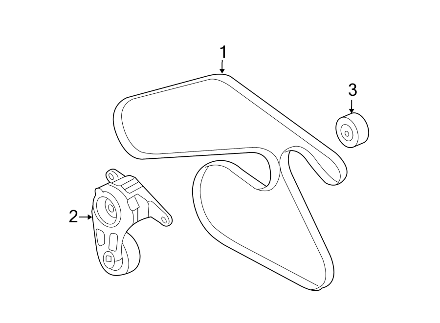 Diagram BELTS & PULLEYS. for your 2017 GMC Yukon   