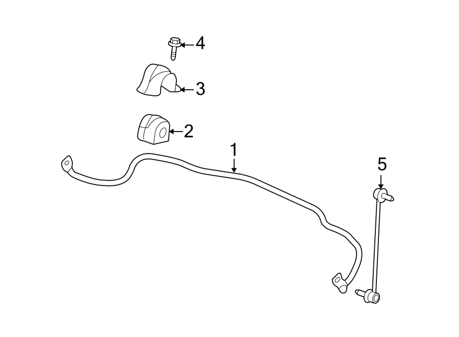 Diagram FRONT SUSPENSION. STABILIZER BAR & COMPONENTS. for your 2021 GMC Savana 2500   